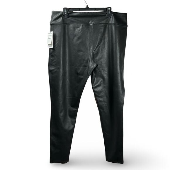 Nordstrom Faux Leather Leggings Size XXL Glam Rock Punk Goth Evening Sleek Party - Picture 3 of 5